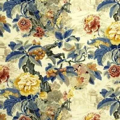 Sample CHINESE LANTERN.YELLOW.0 Lee Jofa, Chinese Lantern-Yellow Multipurpose Fabric by Lee Jofa