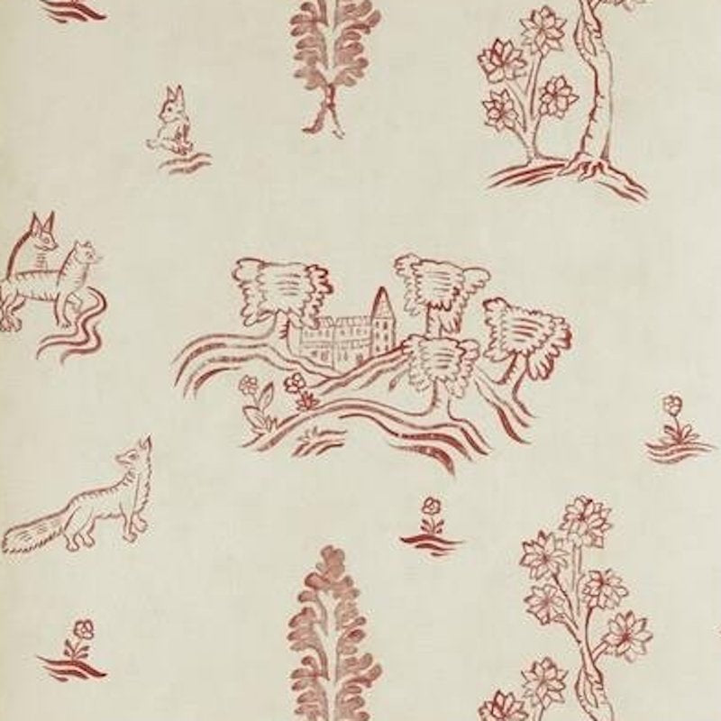Sample AMW10057.19.0 Wychwood, Huntsman Red by Kravet Couture Wallpaper