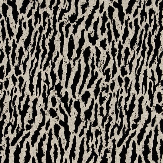 Sample F0805-01 Gautier Charcoal Animal Skins Clarke And Clarke Fabric