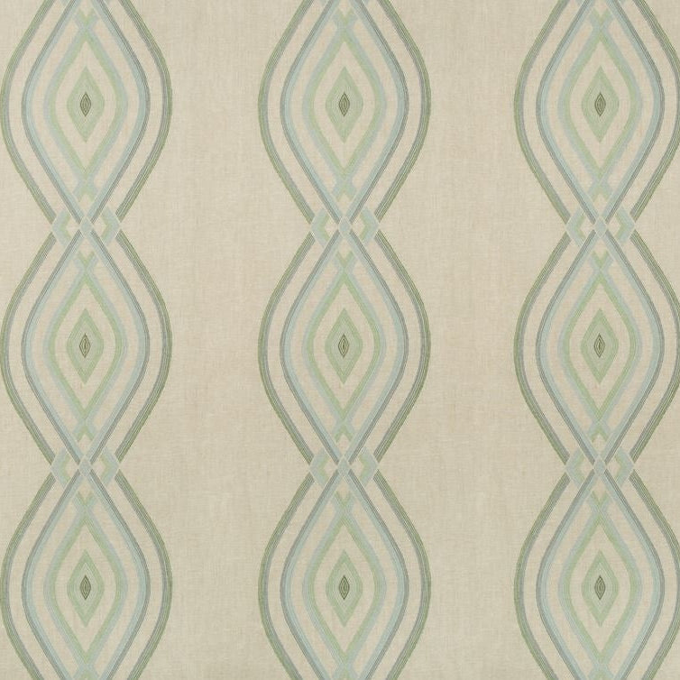 Sample 2017172.123.0 Ora Embroidery, Mist Multipurpose Fabric by Lee Jofa