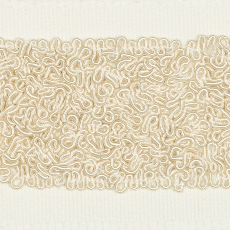 Sample T30776.1.0 Aswirl Ivory Ivory Trim Fabric by Kravet Design