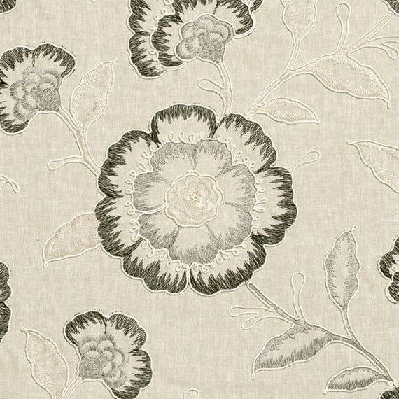 Sample F0940-01 Richmond Charcoal Clarke And Clarke Fabric