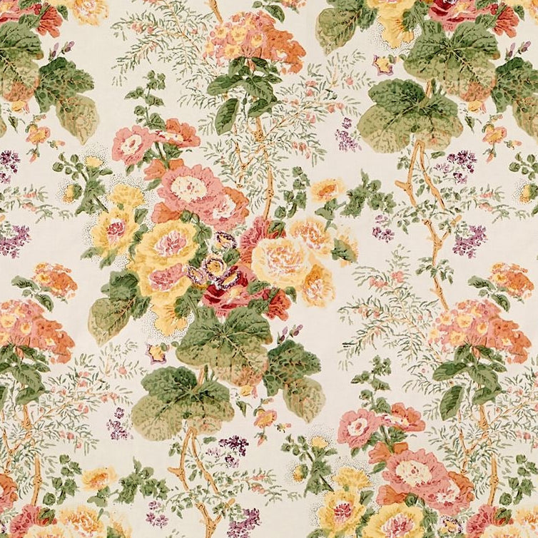 Sample 2005100.319 Hollyhock Hdb Red/Green Lee Jofa Fabric