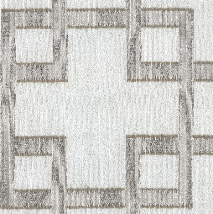 Sample 4532.11.0 White Drapery Geometric Fabric by Kravet Contract