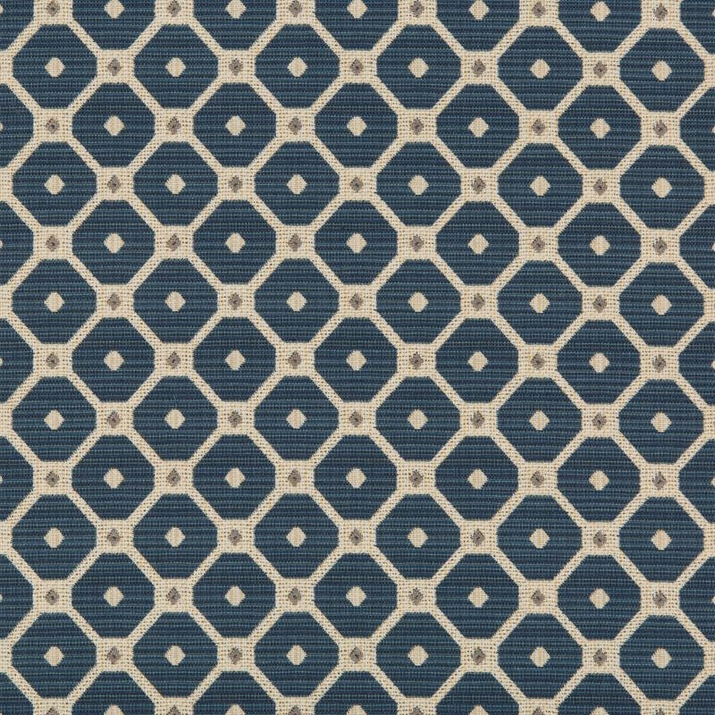 Sample 35011.5.0 Blue Upholstery Diamond Fabric by Kravet Design