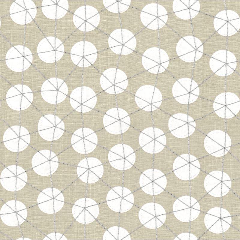 Sample 4242.1611.0 Goaround Sand Light Grey Drapery Contemporary Fabric by Kravet Design