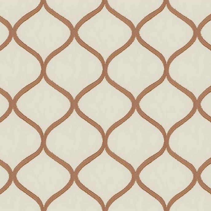 Sample 3895.640.0 Liona Copper Brown Drapery Bargellos Fabric by Kravet Contract