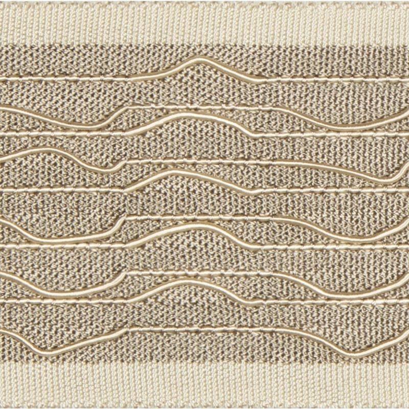 Sample T30767.106.0 Fine Lines Stone Taupe Trim Fabric by Kravet Design