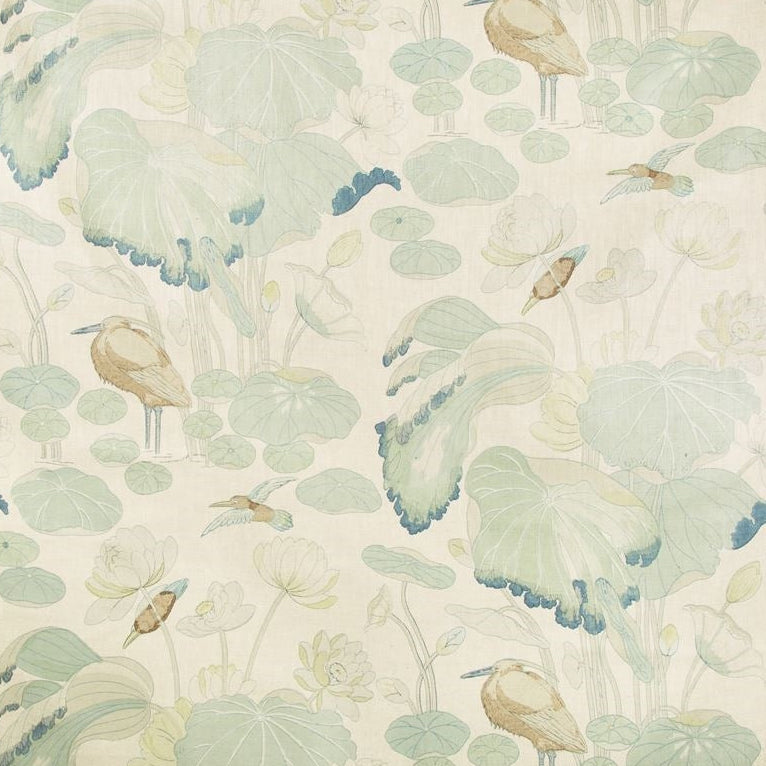 Sample 2016100.311 Nympheus Twill Frost/Sea Animal/Insects Lee Jofa Fabric
