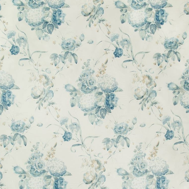 Sample 2018100.135.0 Adelyn Handblock, Blue Multipurpose Fabric by Lee Jofa
