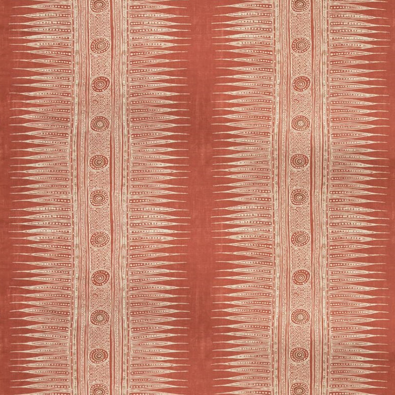Sample 2010136.119.0 Indian Zag, Madder Multipurpose Fabric by Lee Jofa