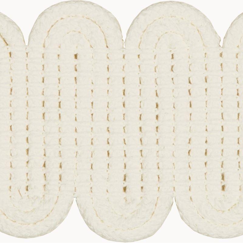 Sample T30786.1.0 Switchback Sun Bleached White Trim Fabric by Kravet Design