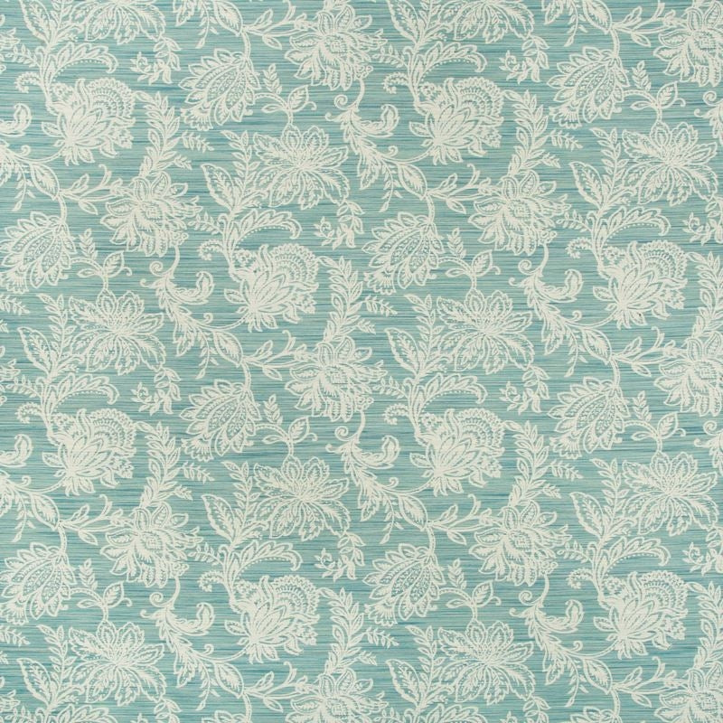 Sample 34754.1615.0 Light Blue Upholstery Botanical Foliage Fabric by Kravet Contract