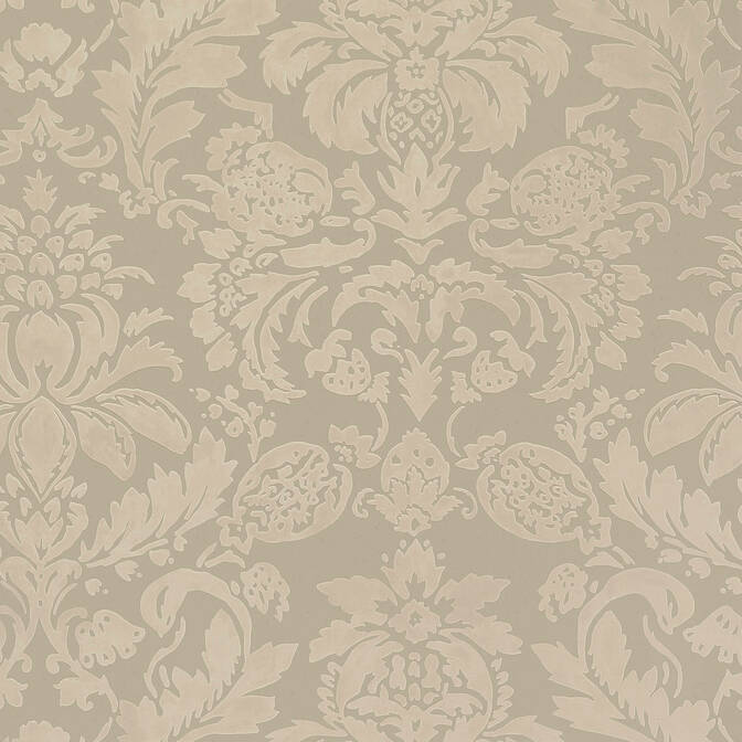 Purchase a sample of T10031 Lyndon Damask, Neutral Resource Thibaut Wallpaper