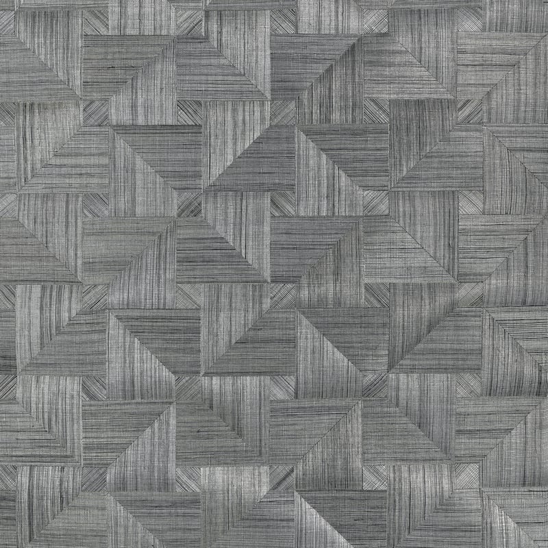 Purchase Thibaut Wallpaper Pattern T10342 pattern name Bali Weave color name Black.
