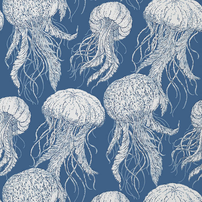 Order T13171 Jelly Fish Bloom Summer House Thibaut Wallpaper