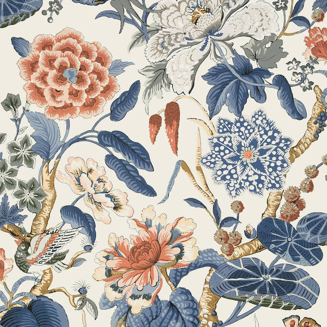 Purchase a sample of T13655 Hill Garden, Grand Palace by Thibaut Wallpaper