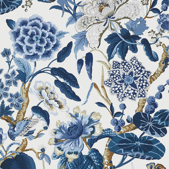 Purchase a sample of T13659 Hill Garden, Grand Palace by Thibaut Wallpaper