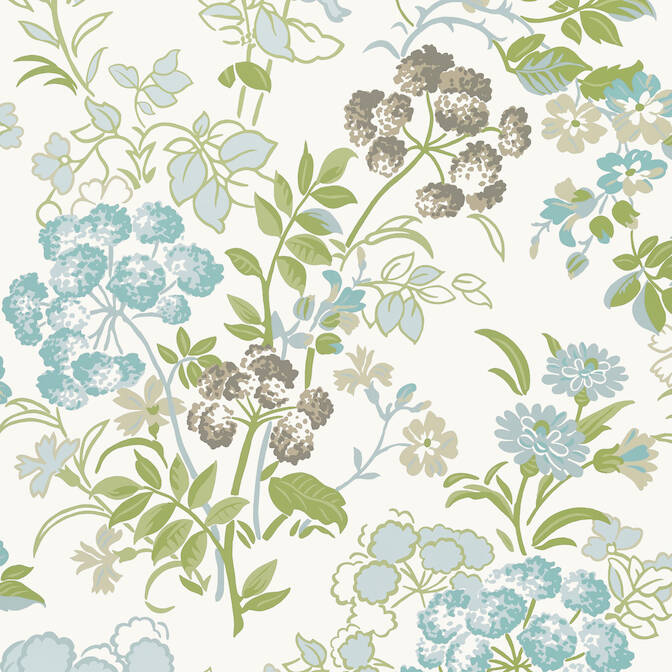 Purchase a sample of T14339 Spring Garden, Canopy Thibaut Wallpaper