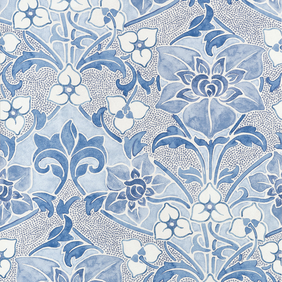 Acquire Thibaut Wallpaper SKU T14602 pattern name Woodford color name Blue.
