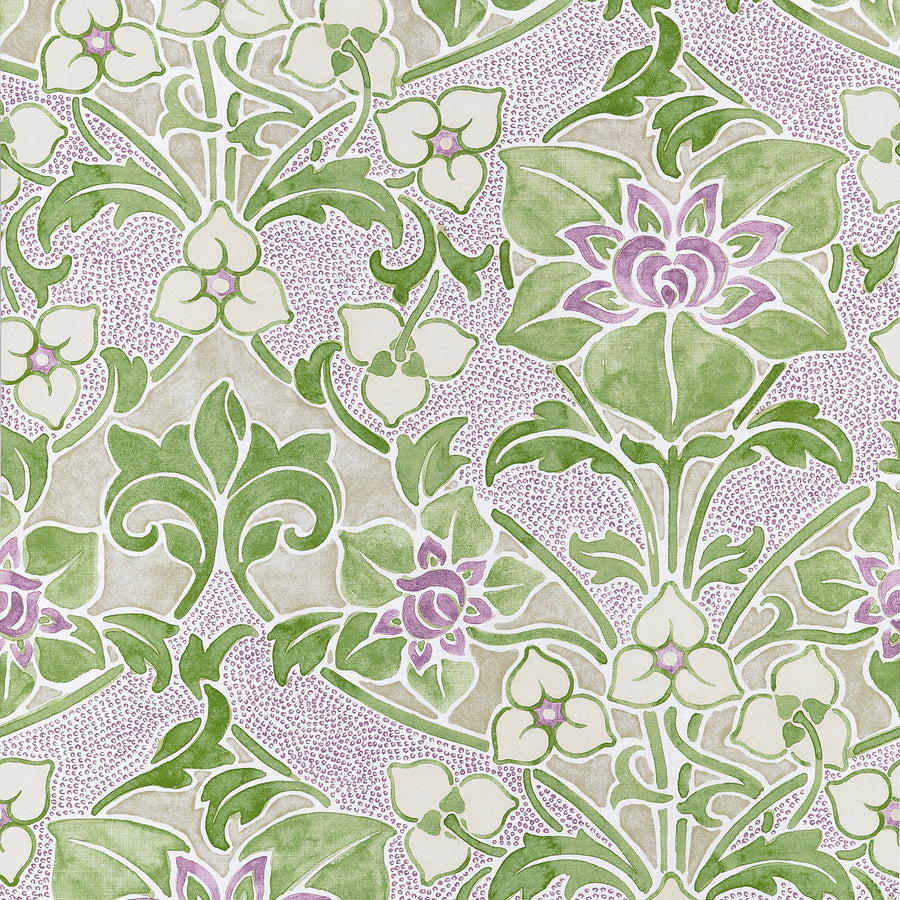 Search Thibaut Wallpaper Pattern T14603 pattern name Woodford color name Lilac.