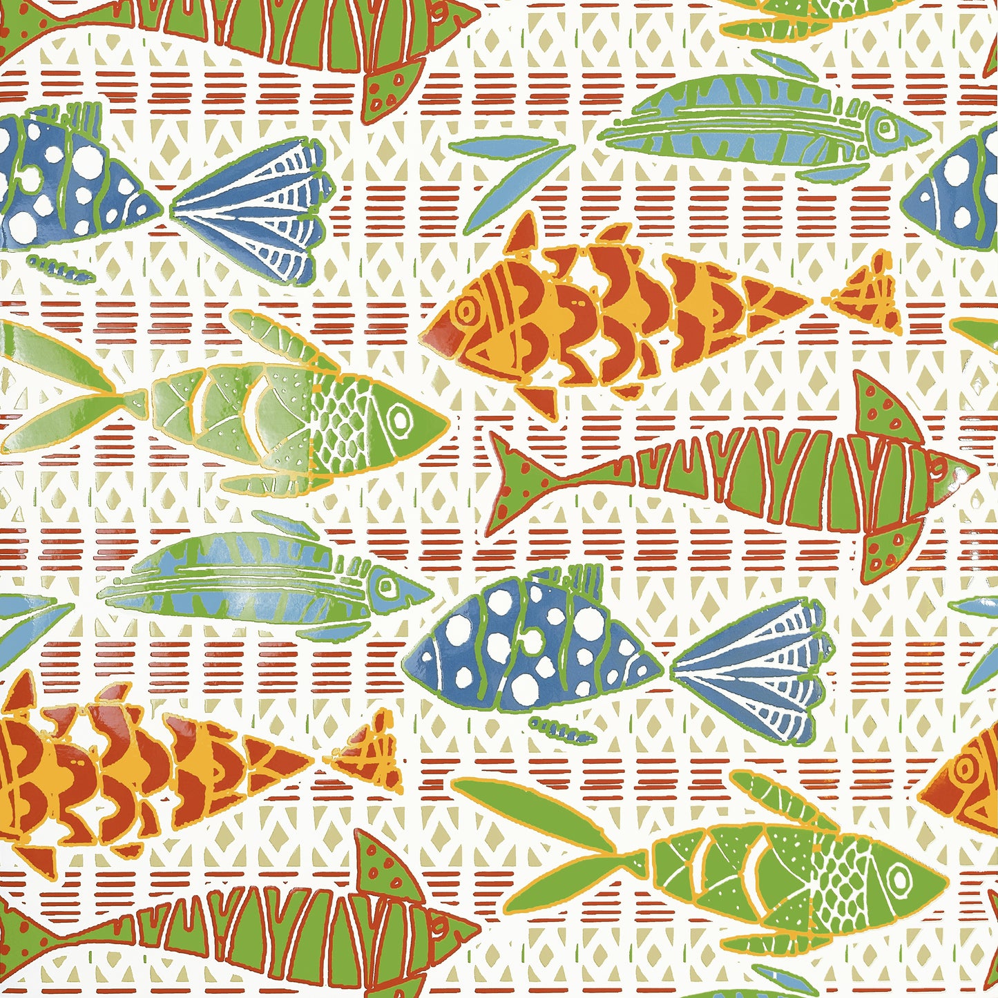 Find Thibaut Wallpaper Item T15869 Pattern Name Batik Fish From The Collection Islander.