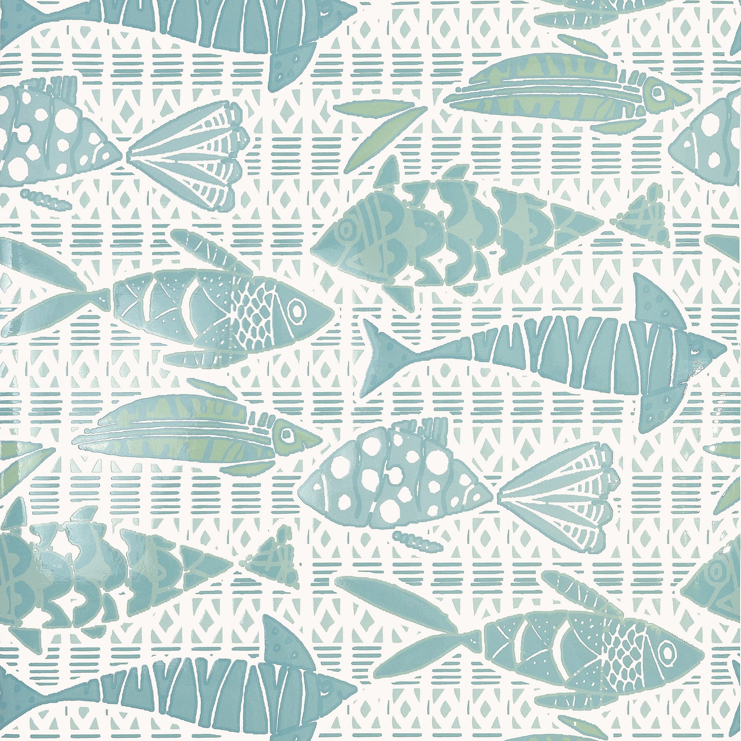 Save On Thibaut Wallpaper Product# T15871 Pattern Name Batik Fish From The Collection Islander.