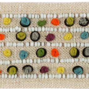 Sample T30730.9435.0 Banari Zanzibar Multi Trim Fabric by Kravet Design