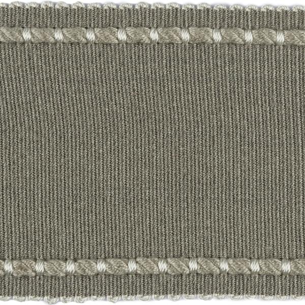 Sample T30733.818.0 Cable Edge Band Fog Charcoal Trim Fabric by Kravet Design