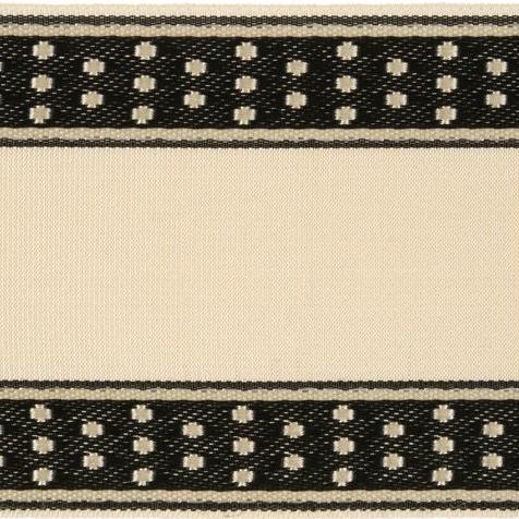 Sample T30736.818.0 Dotty Border Domino Beige Trim Fabric by Kravet Design