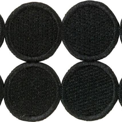 Sample T30737.8.0 Double Dot Black Black Trim Fabric by Kravet Design