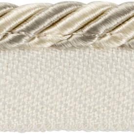 Sample T30738.16.0 Twisted Cord Cottonball Ivory Trim Fabric by Kravet Design