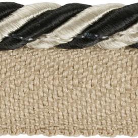 Sample T30738.8106.0 Twisted Cord Domino Taupe Trim Fabric by Kravet Design