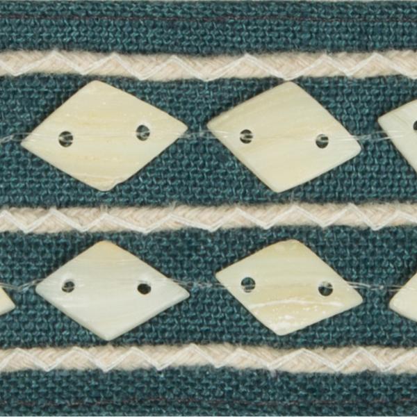 Sample T30801.516.0 Shell Collector Pacific Blue Trim Fabric by Kravet Basics