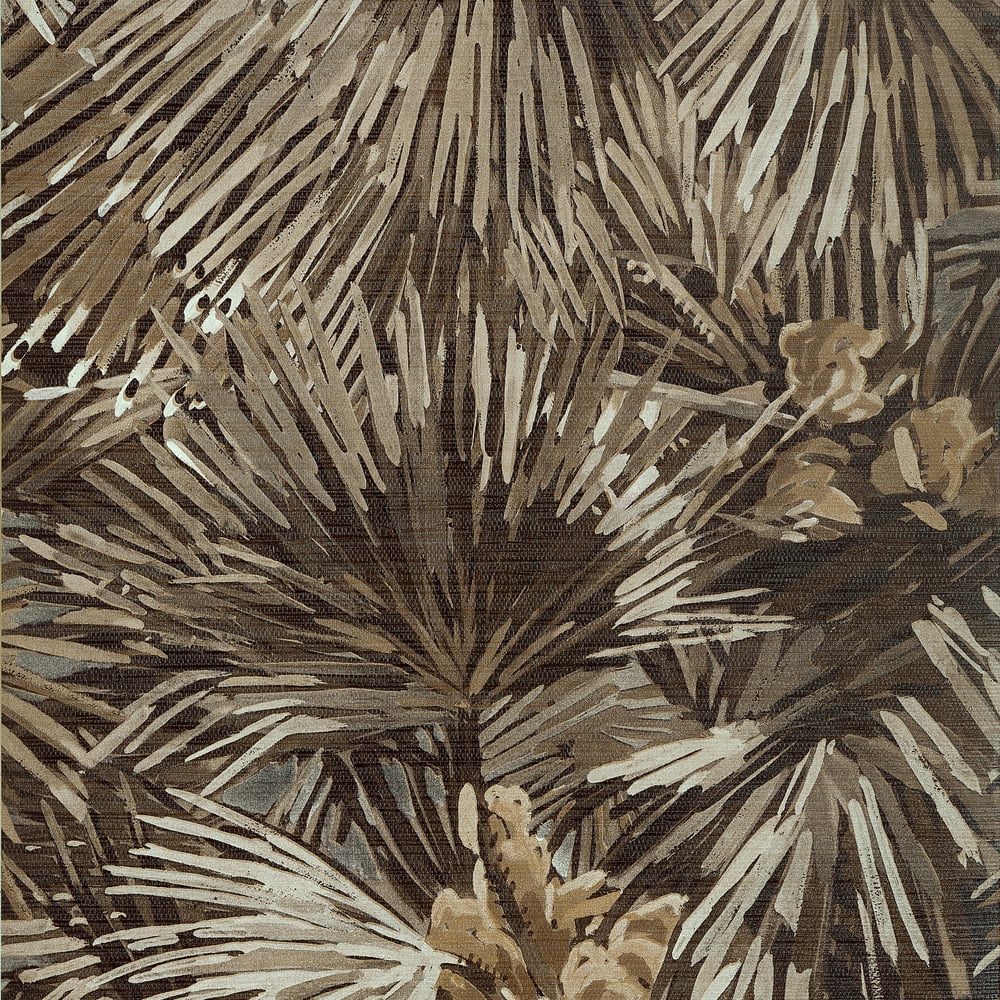 View Thibaut Wallpaper Pattern T34008 pattern name Palmier color name Brown.