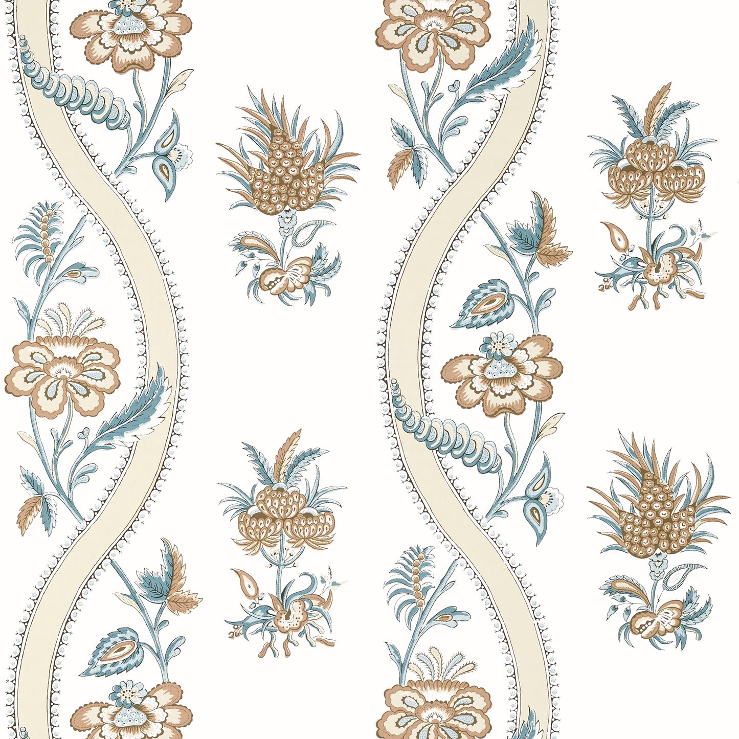 Purchase a sample of T36425 Ribbon Floral, Indienne by Thibaut Wallpaper