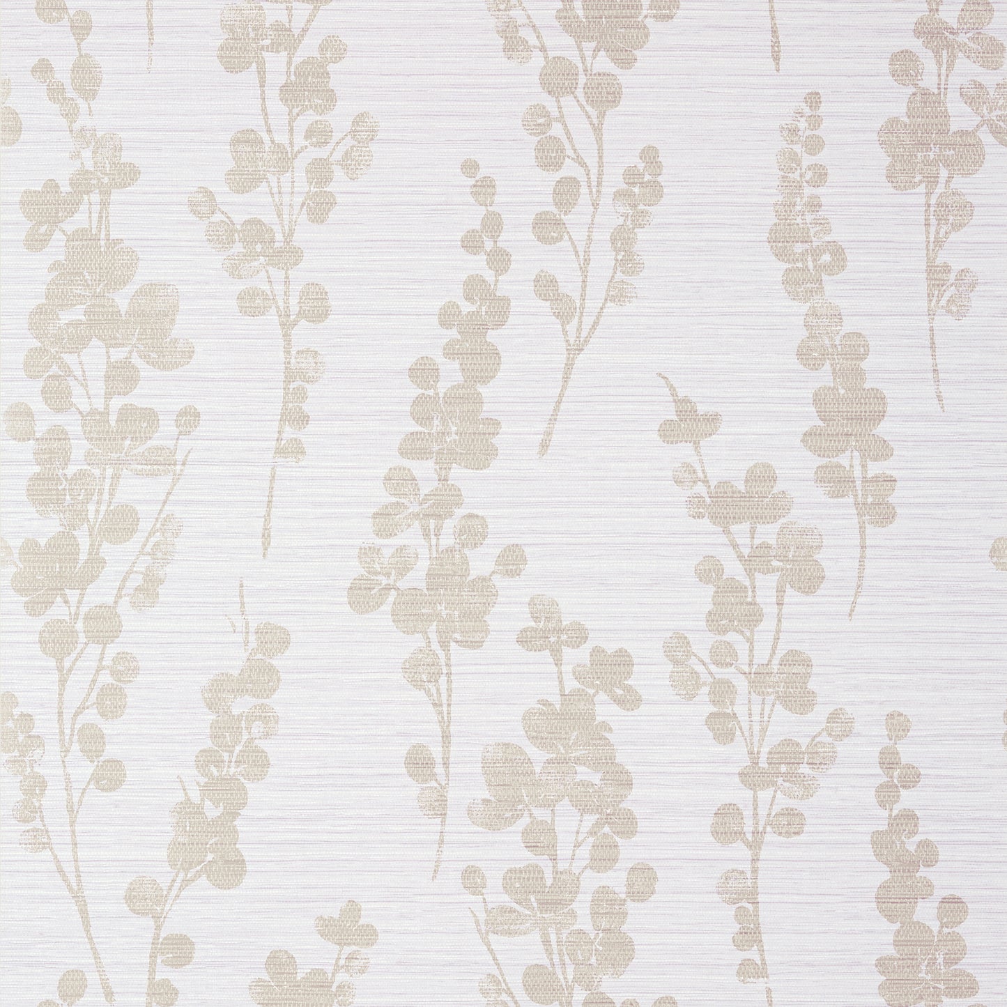 Purchase Thibaut Wallpaper Product# T41052 pattern name Spring Blooms color Metallic Pewter on Lavender.