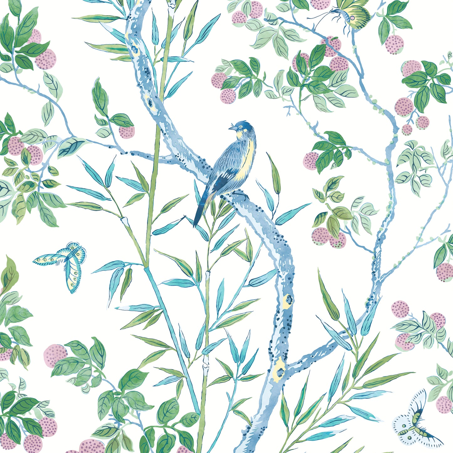 Purchase Thibaut Wallpaper Pattern number T42014 pattern name Claire color Blue and Green.