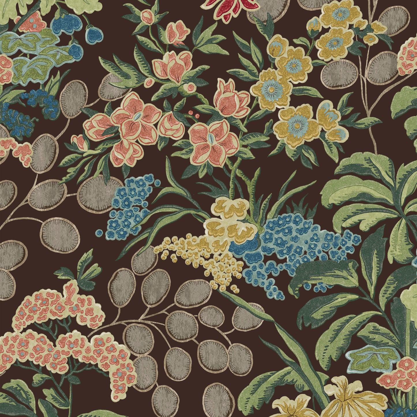 Purchase Thibaut Wallpaper Product# T42037 pattern name Meadow color Brown.