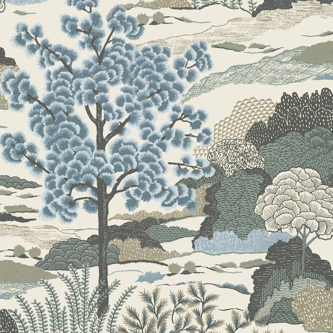 Acquire T85043 Daintree Greenwood Thibaut Wallpaper