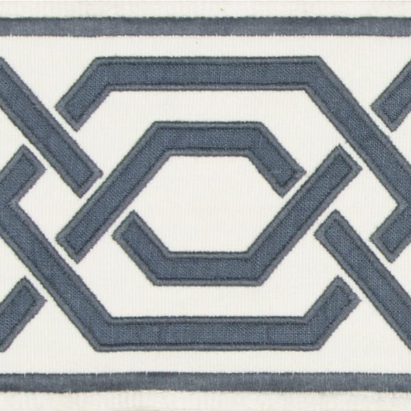 Sample TL10174.15.0 Yves Tape Ii, Slate Trim Fabric by Lee Jofa