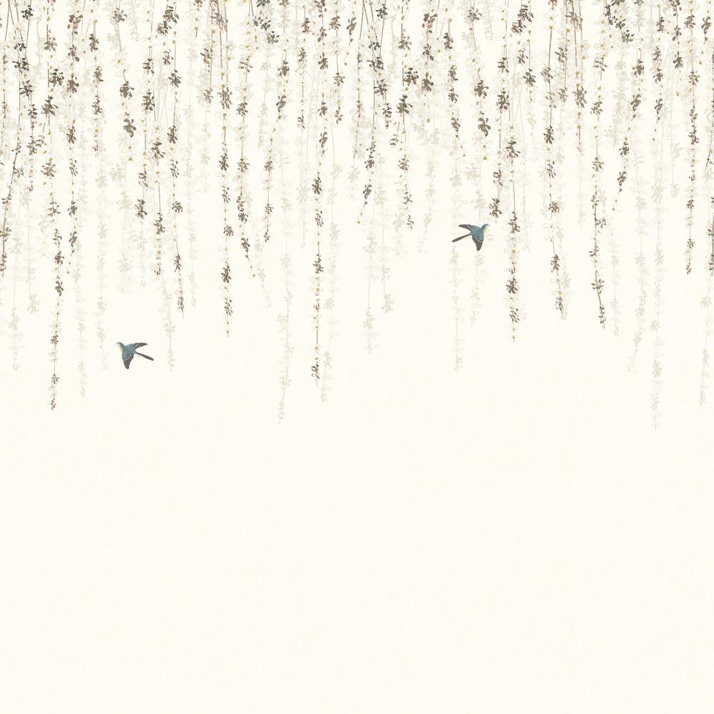 Find Thibaut Wallpaper Item TM24451 pattern name Blossom Mural color name White.