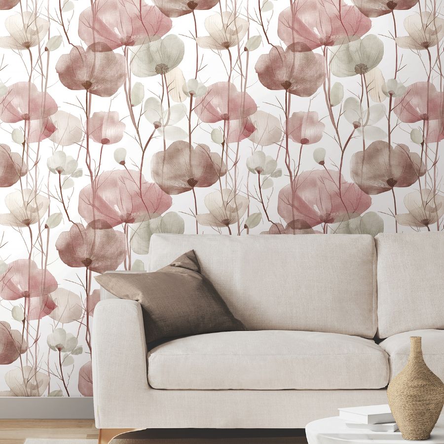 Purchase Vr1536 | Caviar, Cotswolds Poppies - Ronald Redding Wallpaper