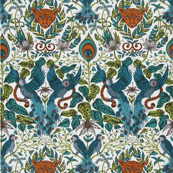 Sample - W0098/02 | Amazon, Multi Color Animals - Clarke And Clarke Wallpaper