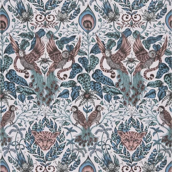Sample W0098/04 Amazon Pink Animals Clarke And Clarke Wallpaper