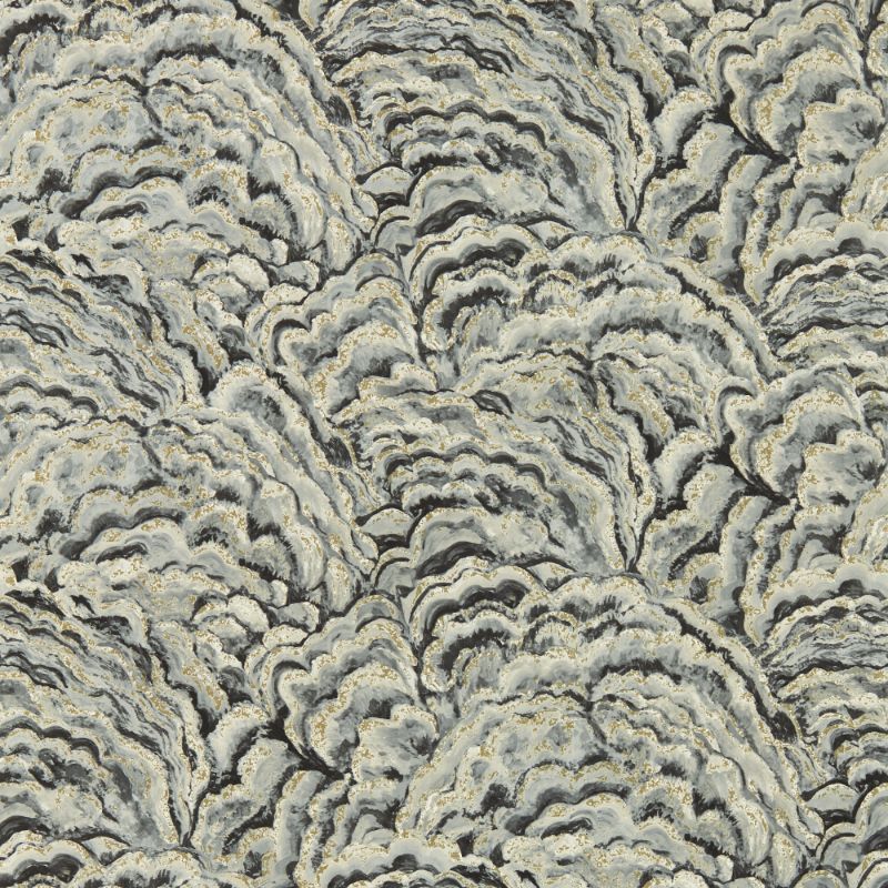 Sample - W0142/05.Cac.0 | Lumino, Black Abstract - Clarke And Clarke Wallpaper