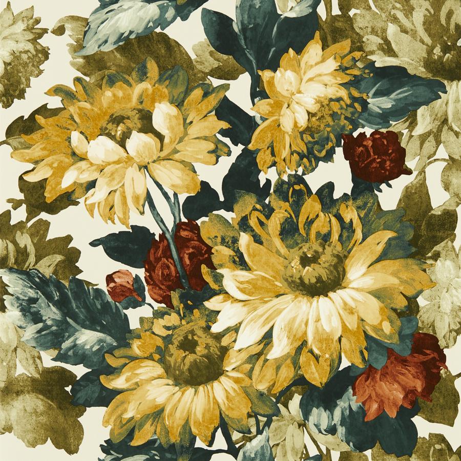 Purchase W0162/03 Sunforest, Multi Color Floral - Clarke And Clarke Wallpaper