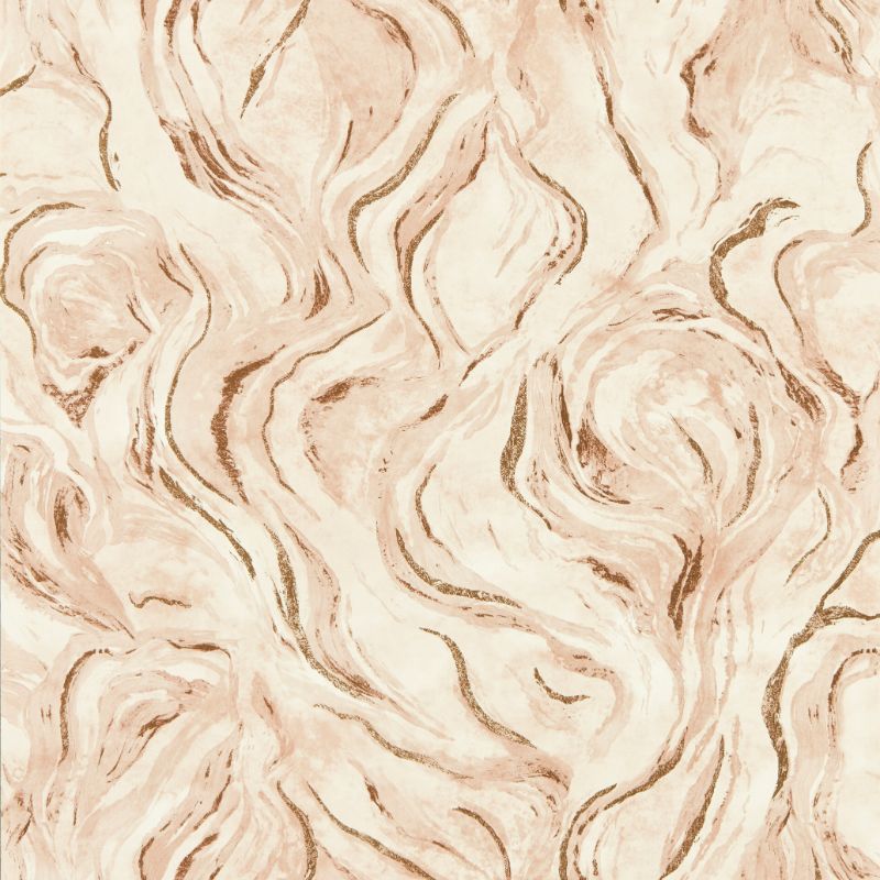 Sample - W0168/01.Cac.0 | Lavico, Orange Abstract - Clarke And Clarke Wallpaper