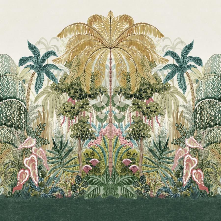 Purchase W0187/01-Cac Mombasa, Green Tropical - Clarke And Clarke Wallpaper - W0187/01.Cac.0