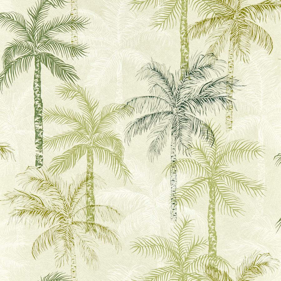 Purchase W0189/04 Palmyra, Green Tropical - Clarke And Clarke Wallpaper